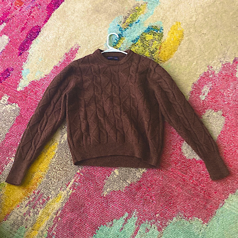 Brown crewneck sweater